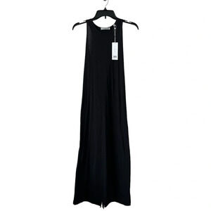 Vince Twist Back Pima Cotton Dress Midi Sz S Black Tank Sleeveless Women’s Basic